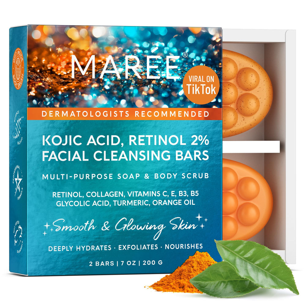 MAREE savon acide kojique curcuma visage – hydratation et teint uniforme.
