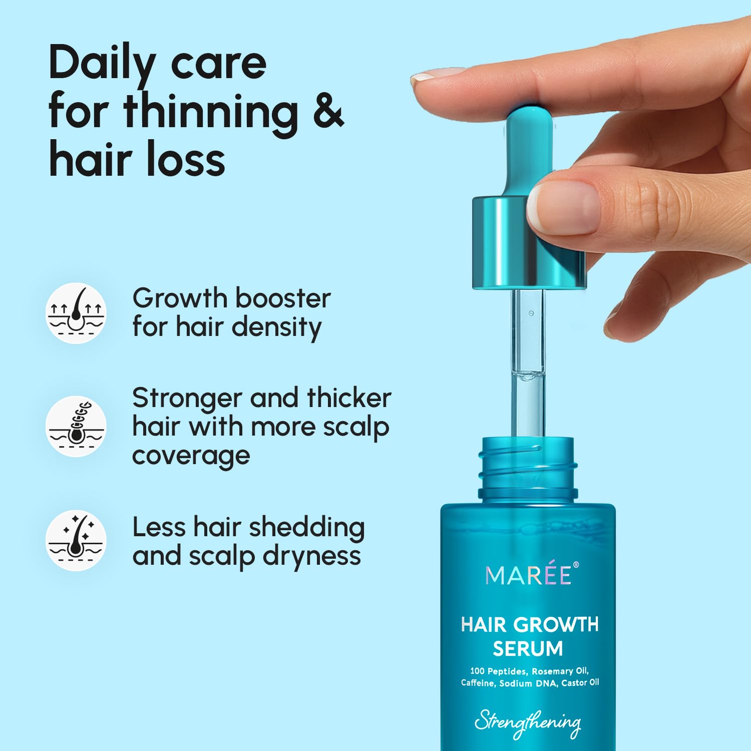 MAREE : huile romarin pour revitaliser le cuir chevelu.