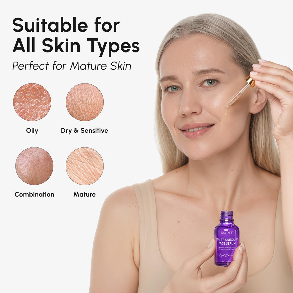Application quotidienne du sérum MAREE sur le visage.