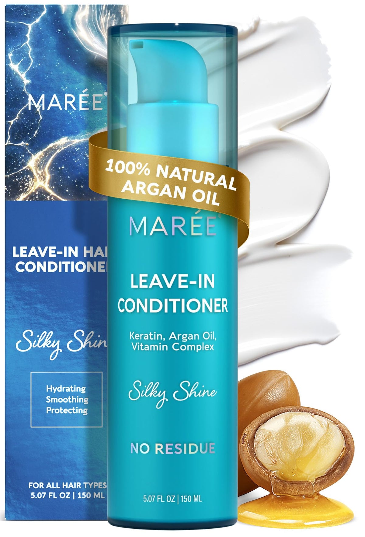 MAREE bouteille du soin sans rinage hydratation douce des cheveux fins