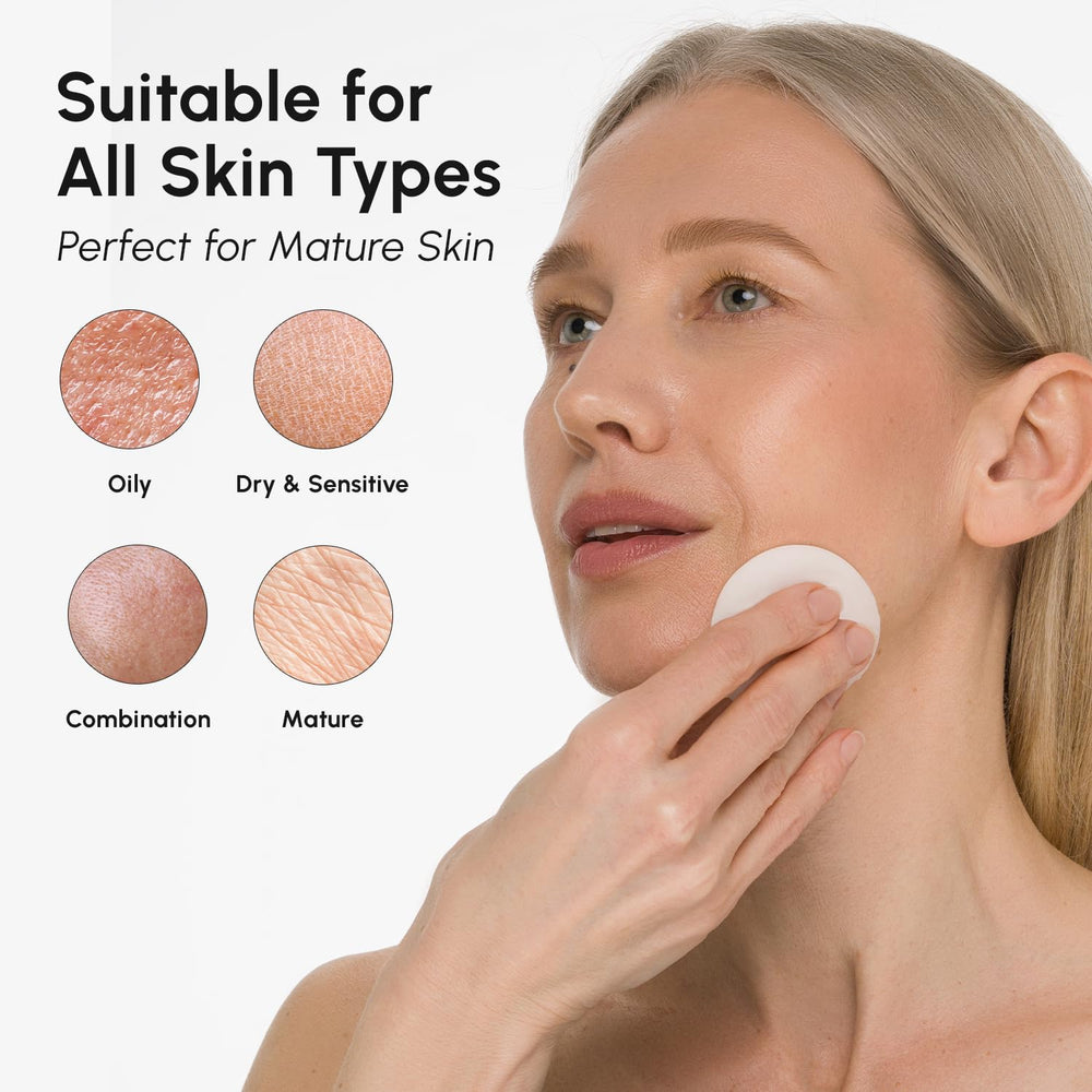 MAREE – pads exfoliants, texture lisse après utilisation.