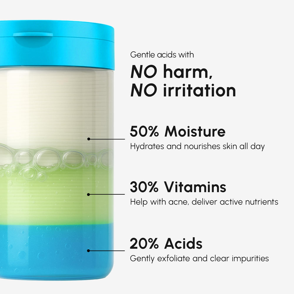 MARÉE Tampons Niacinamide Vitamine E B5 : teint plus uniforme et apaisé.