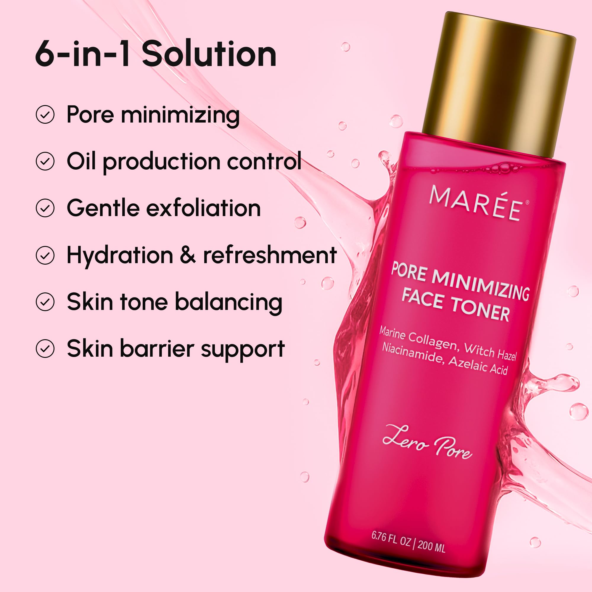 MAREE Tonique exfoliant doux - texture legere et pores nets