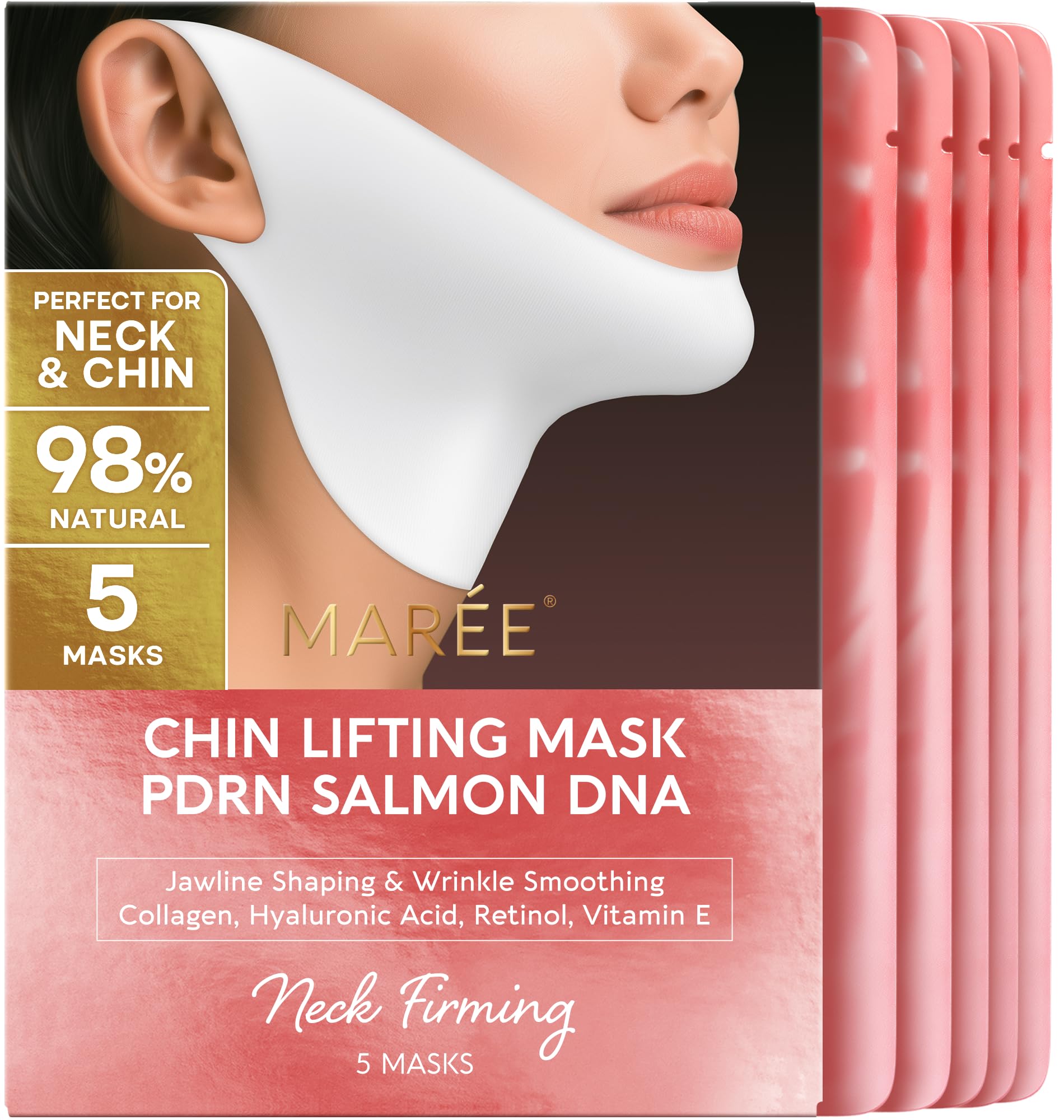 MAREE V Line Masque Contour Menton améliore le contour et la fermeté du menton.