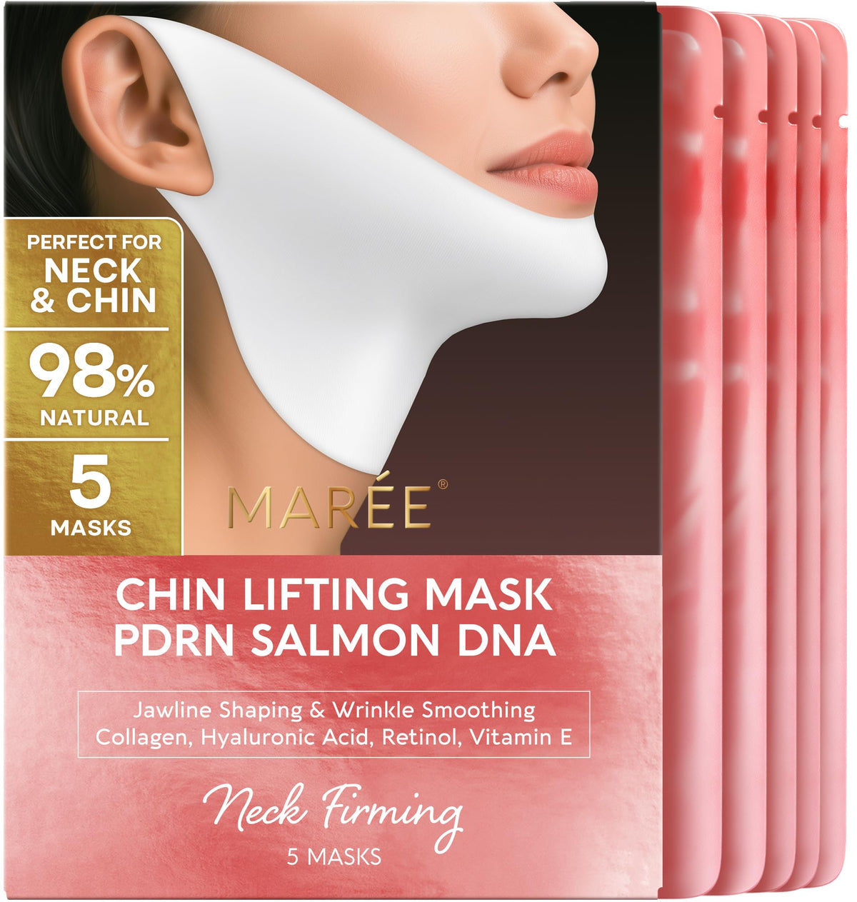 MAREE V Line Masque Contour Menton améliore le contour et la fermeté du menton.