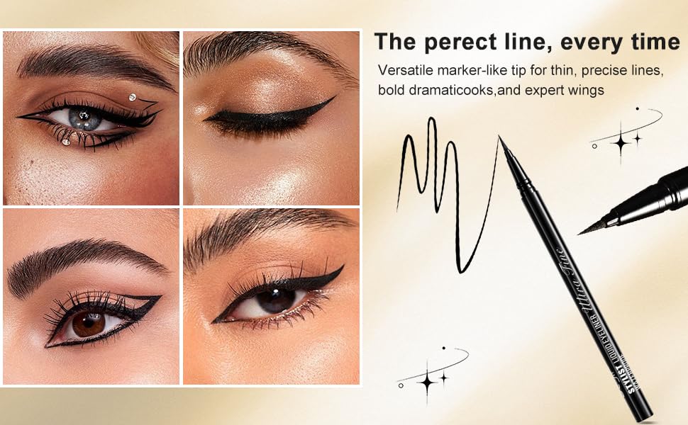MARIA AYORA Pack de 3 liners liquides pour looks variés.