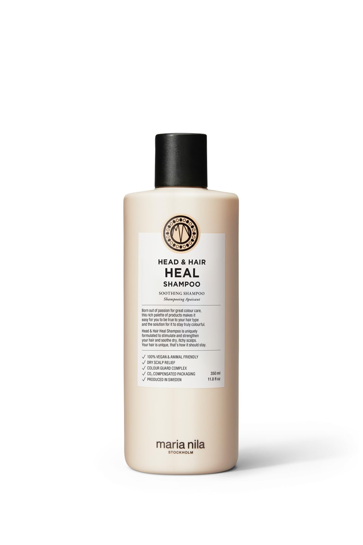 Maria Nila Head & Hair Heal: bouteille élégante pour hydrater et équilibrer le cuir chevelu