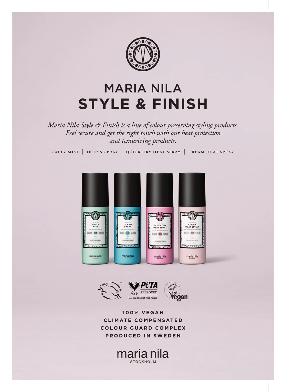 Maria Nila Ocean Spray – image de vagues texturées et fini mat subtil