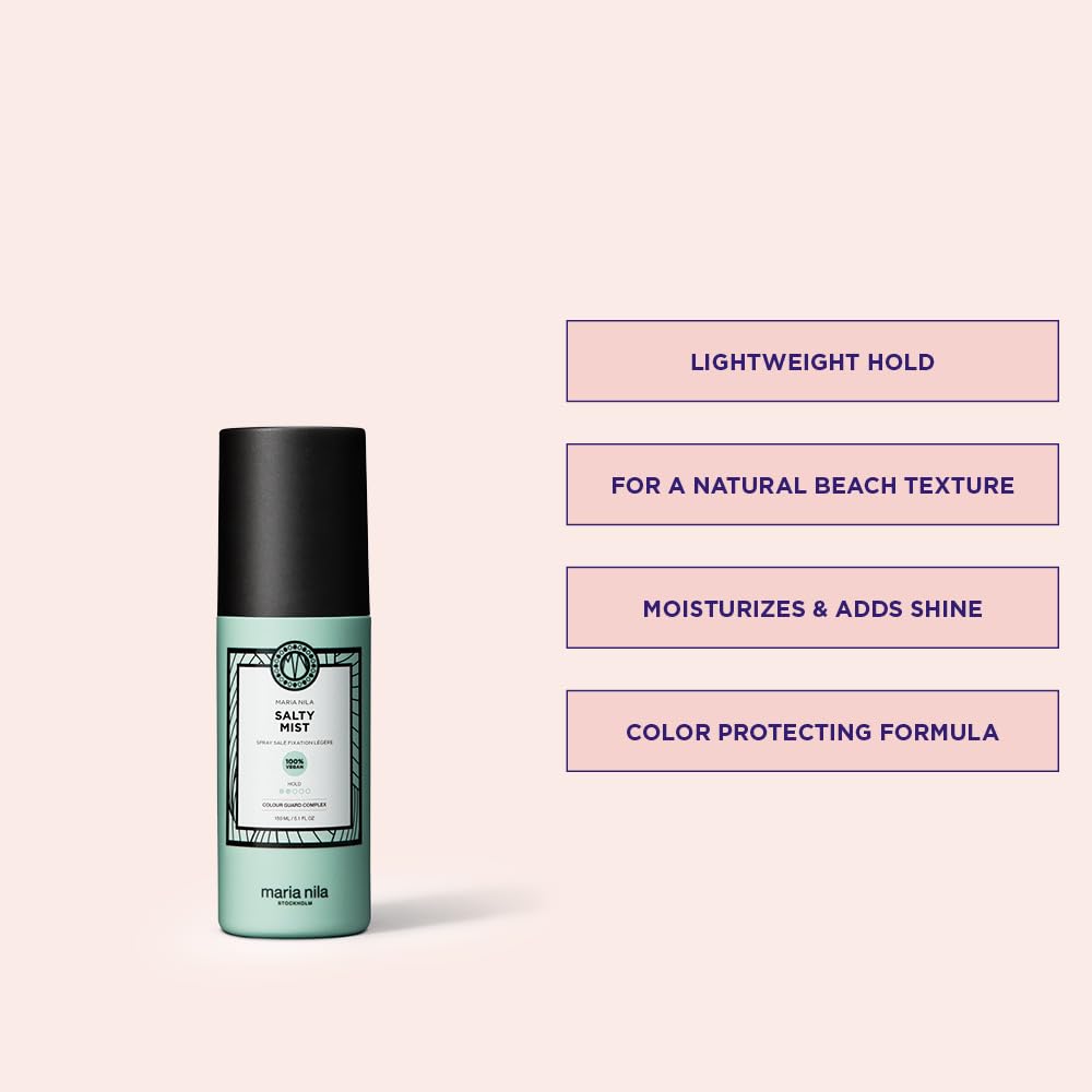 Maria Nila Salty Mist – application par pulvérisation pour texture subtile et volume naturel