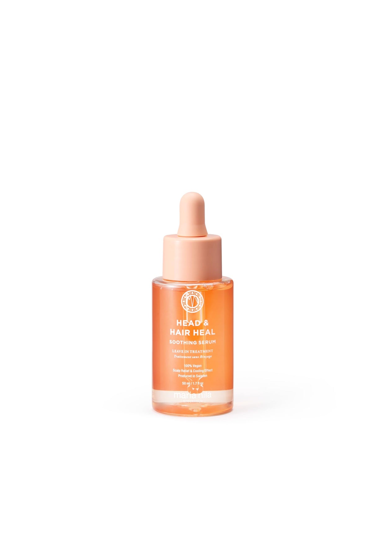 Maria Nila Head & Hair Heal sérum apaisant pour cuir chevelu en bouteille.