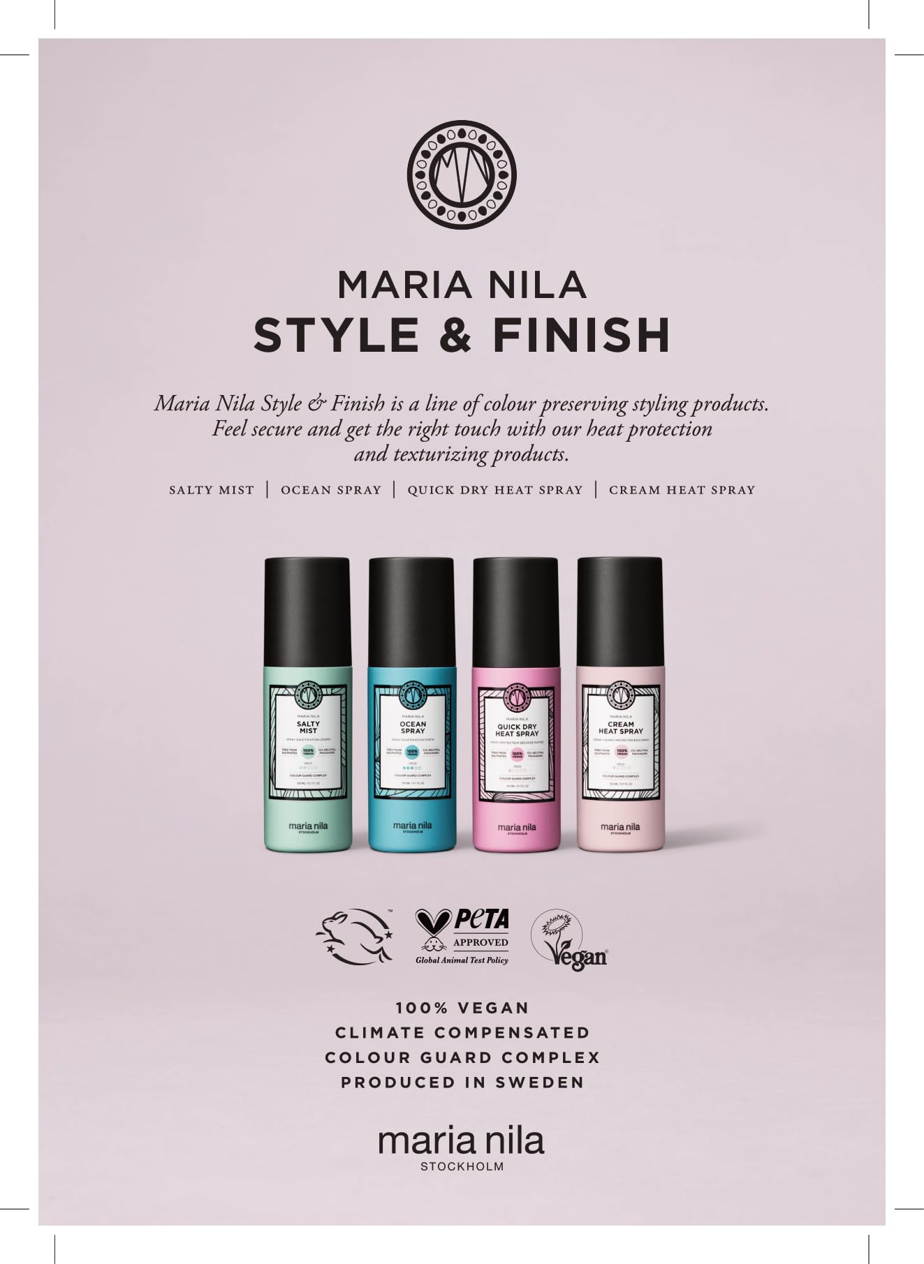 Maria Nila spray séchage rapide – résultat après brushing, cheveux légers et faciles à coiffer