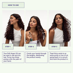 Application sur cheveux secs, absorption rapide et hydratation