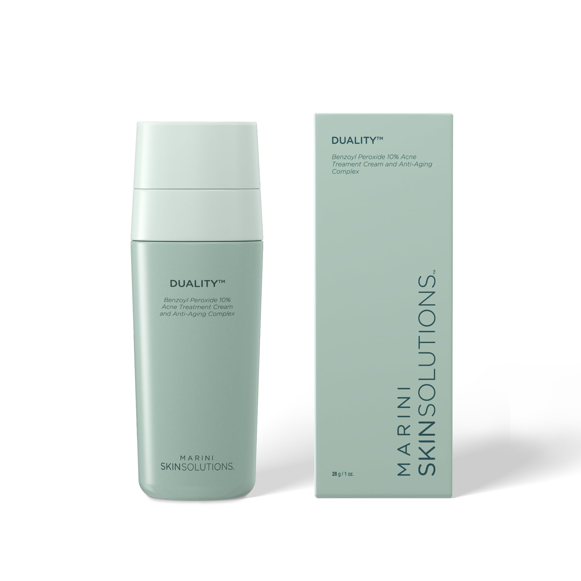 Marini SkinSolutions Dualité : flacon-pompe pour une application facile et homogène.
