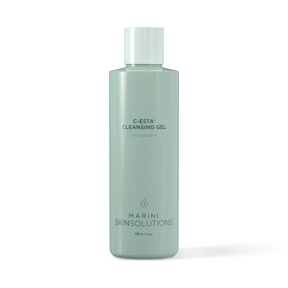 Marini SkinSolutions C-ESTA Gel Nettoyant Visage, bouteille prête pour nettoyer en douceur.