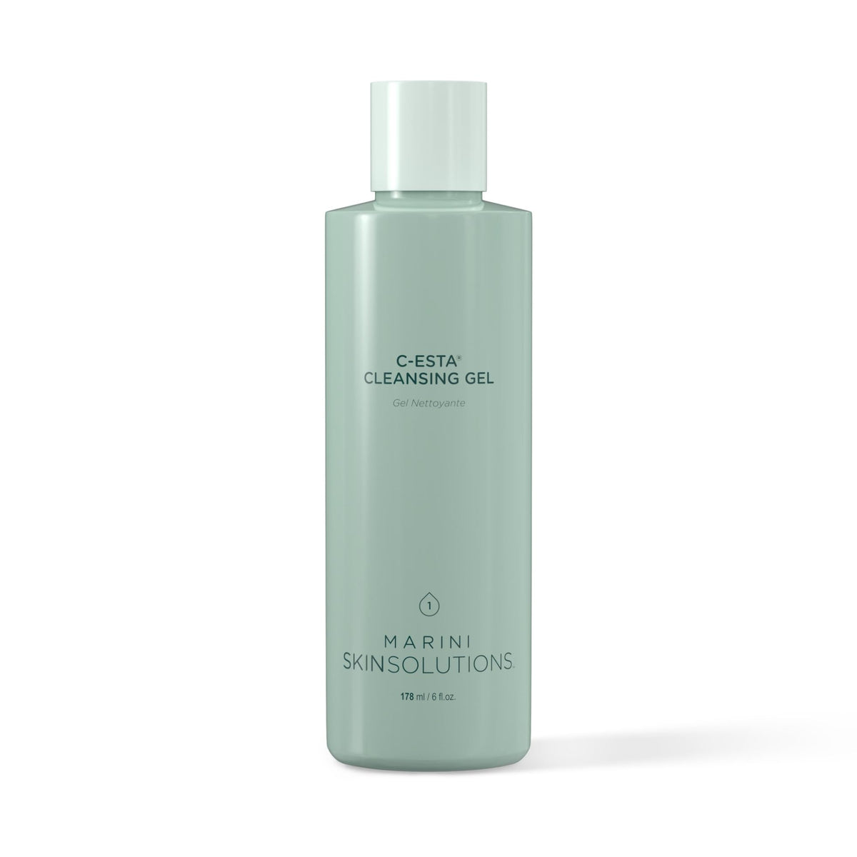 Marini SkinSolutions C-ESTA Gel Nettoyant Visage, bouteille prête pour nettoyer en douceur.