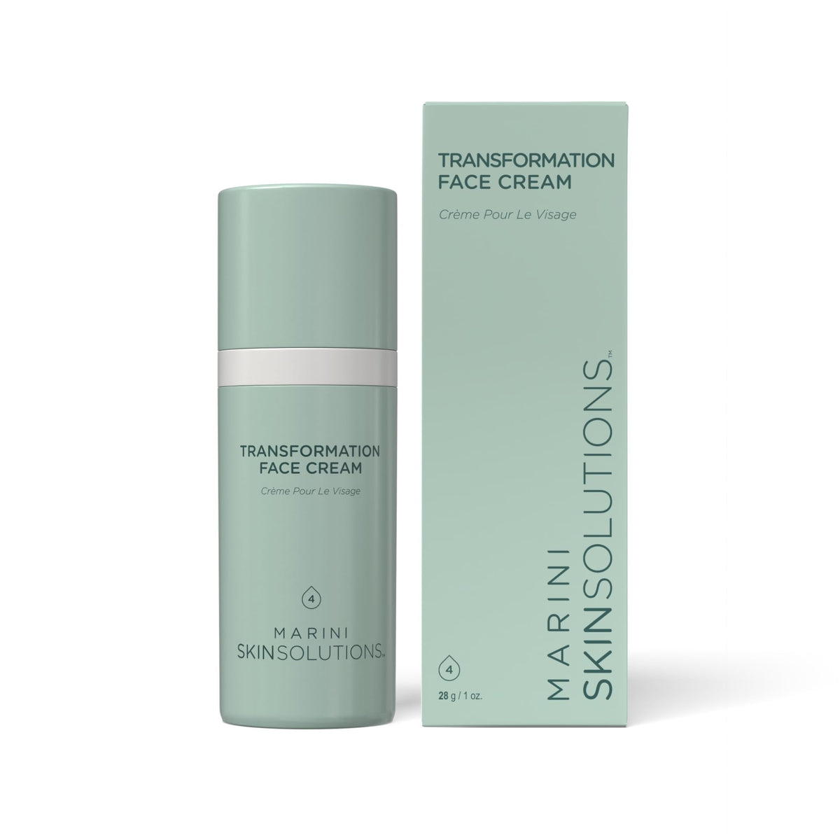 Marini SkinSolutions Transformation Crème Visage avec pompe pratique et hydratation durable.