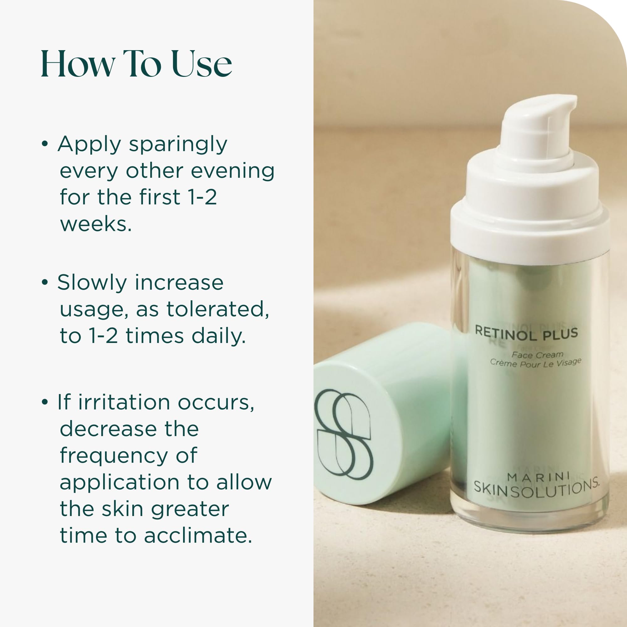 Marini SkinSolutions Retinol Plus extrait-the-vert: antioxydants pour la peau