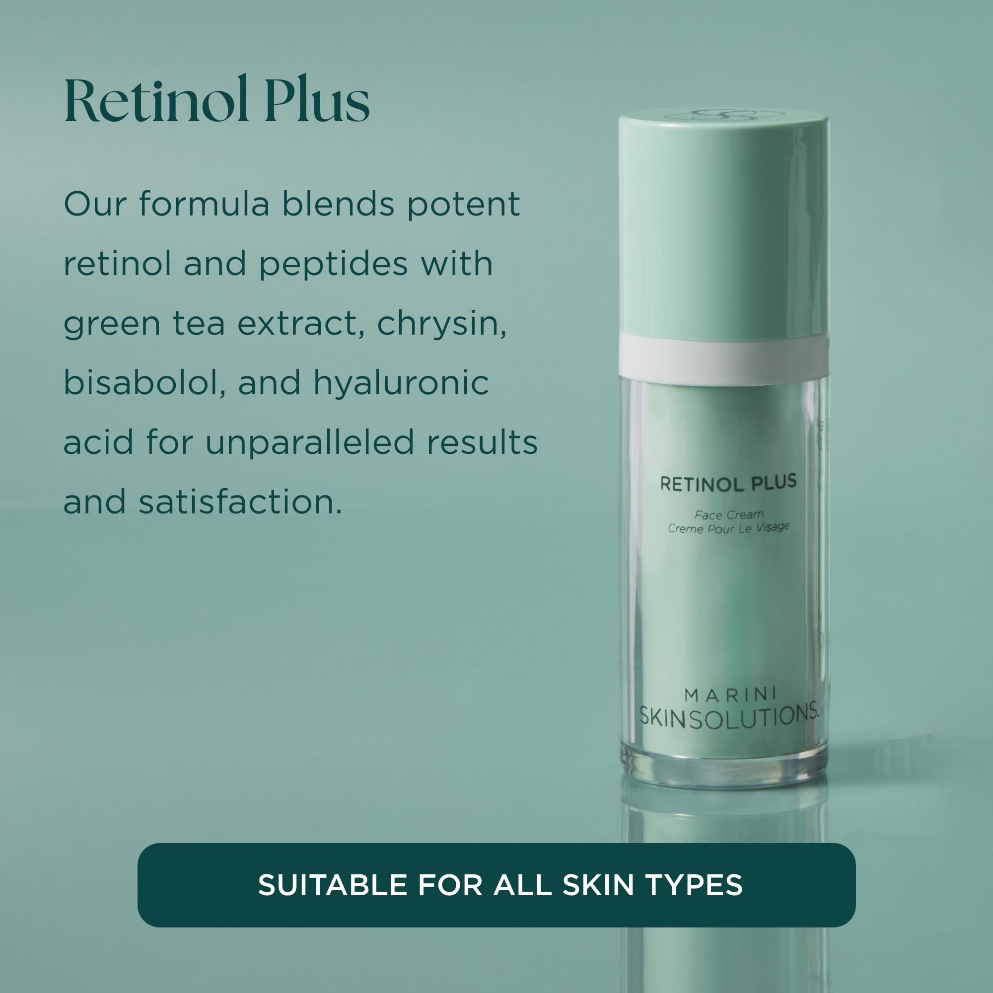 Marini SkinSolutions Retinol Plus pompe: application facile et homogène