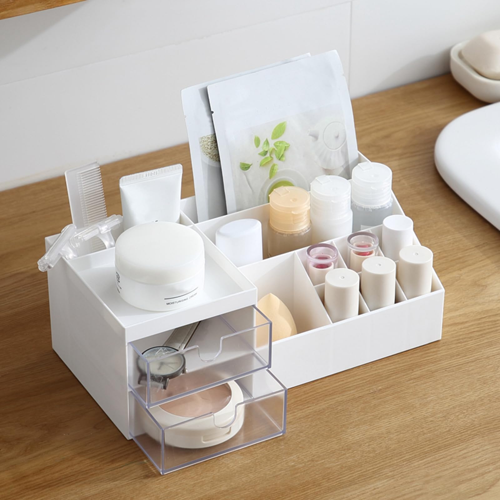 Marknor 10 compartiments pour maquillage et accessoires.