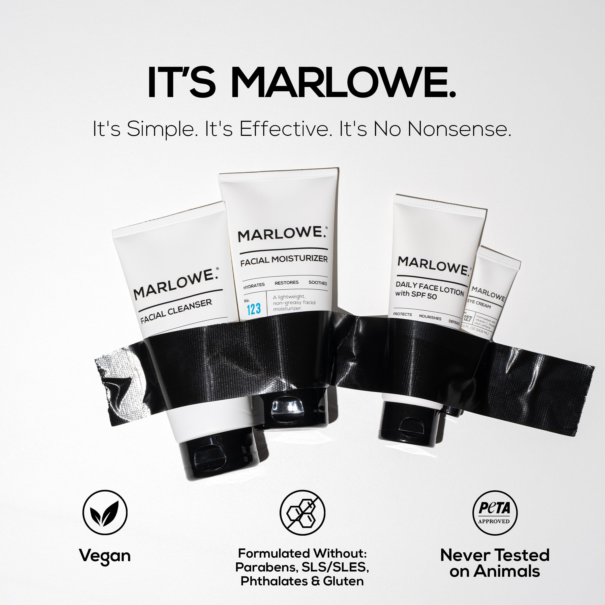 MARLOWE fabriqué aux États-Unis, ingrédients de qualité.