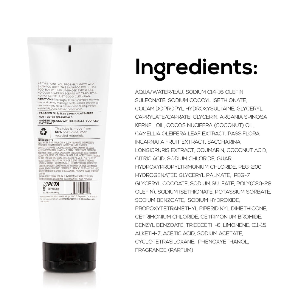 MARLOWE N°172 Shampoing routine homme, parfait pour une utilisation quotidienne