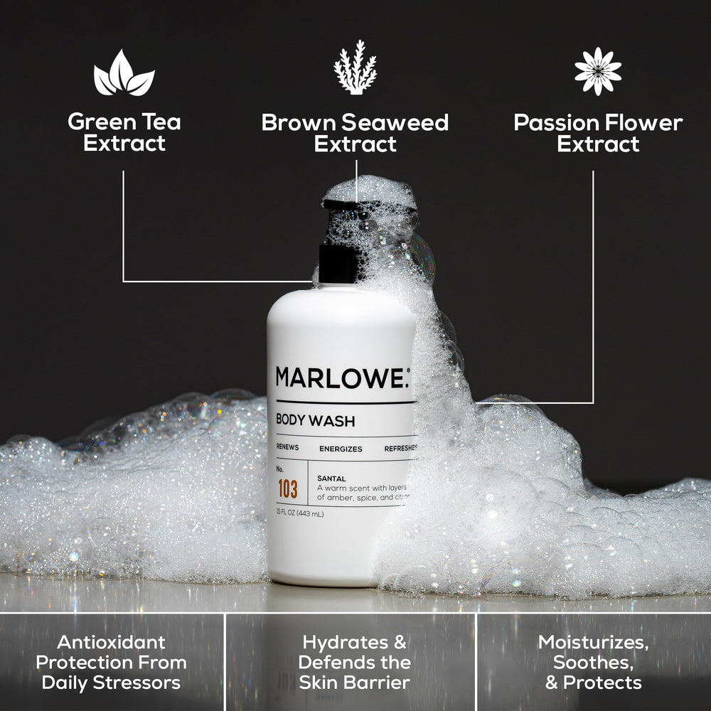 MARLOWE No. 103 foaming lather delivering thorough cleansing and refreshing feel