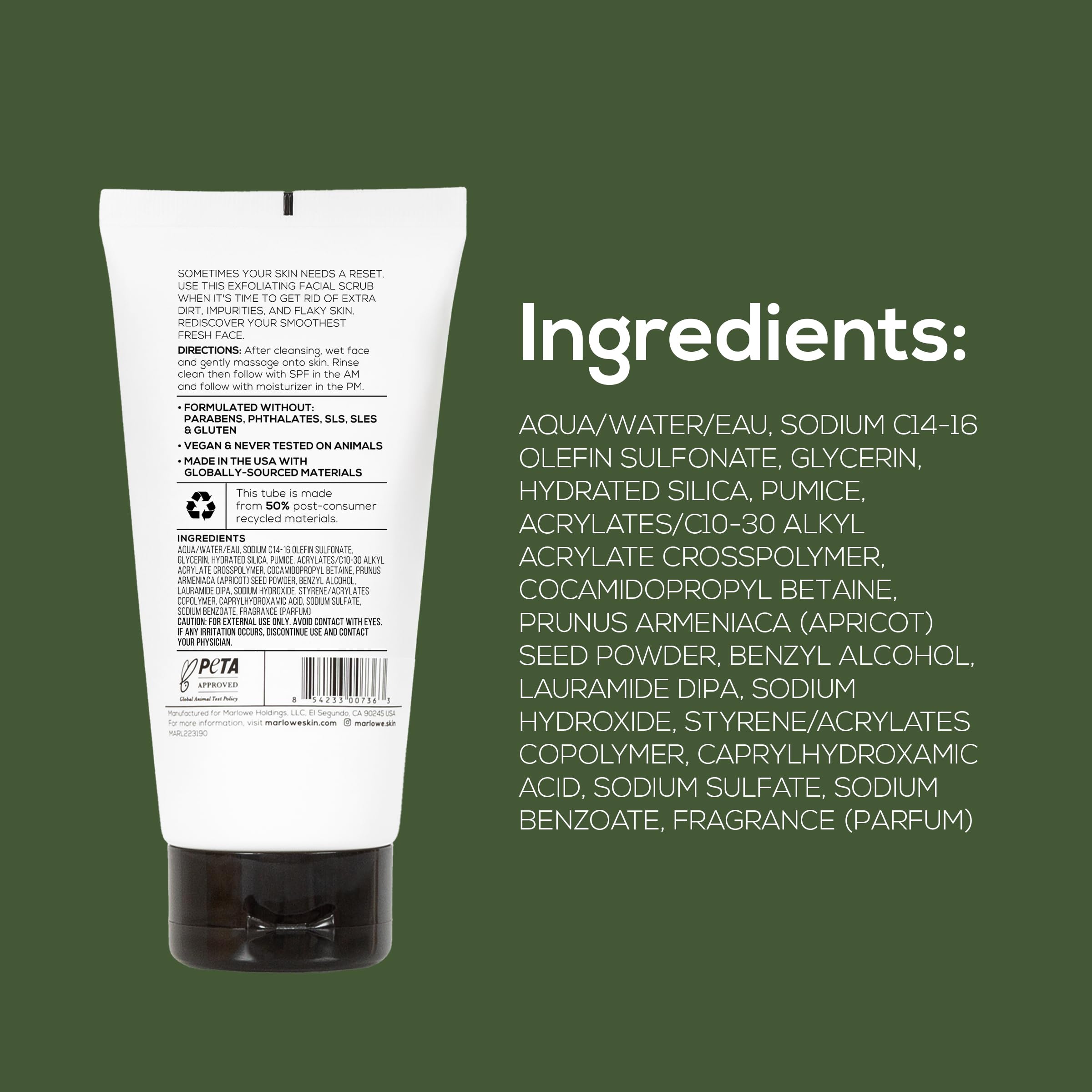 Exfoliation douce adaptée à une utilisation quotidienne.