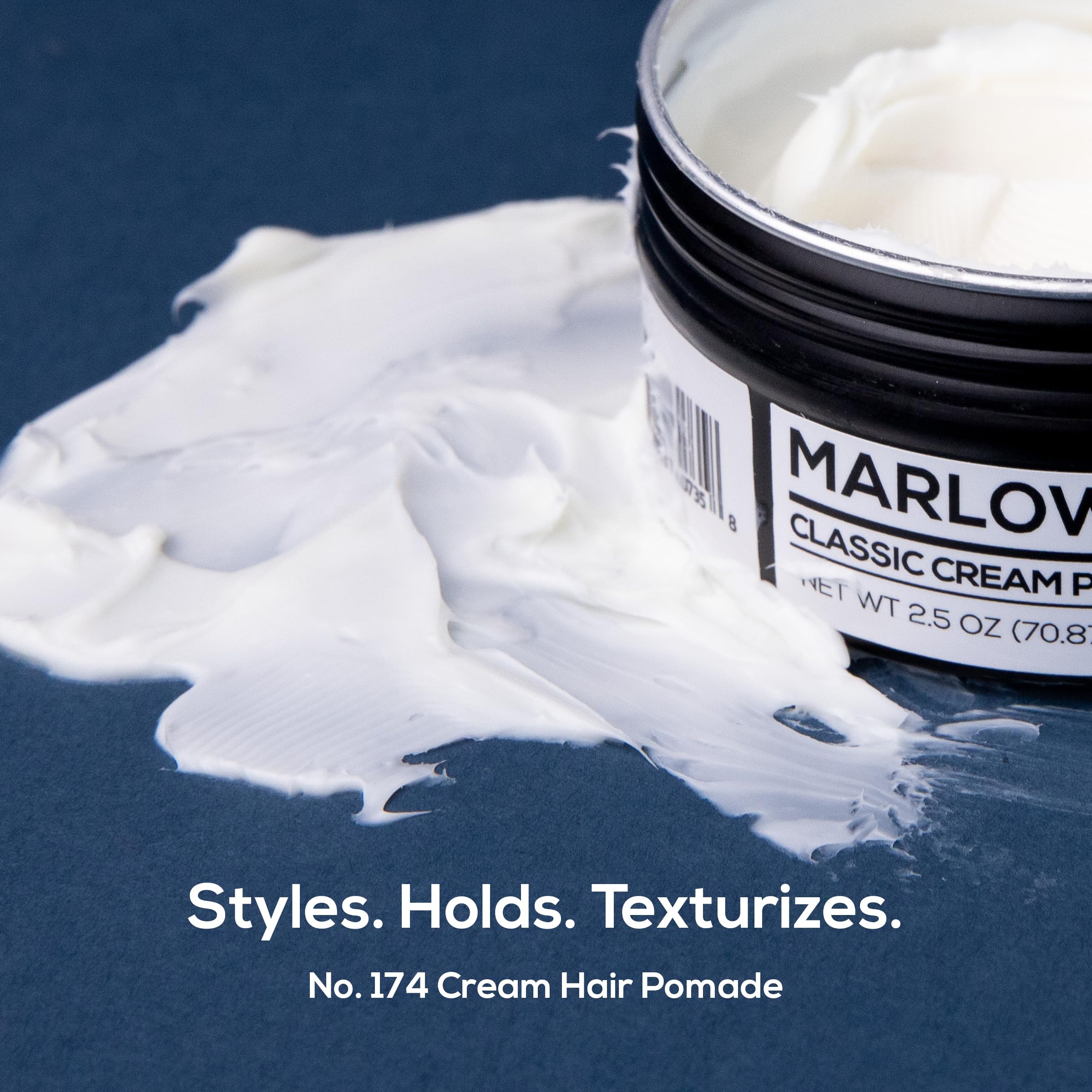 MARLOWE No. 174 Pomade Creme — application facile pour modeler vos cheveux.