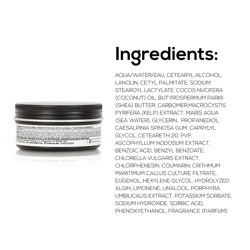 MARLOWE No. 174 Pomade Creme — soin hydratant avec huile de coco et beurre de karité.