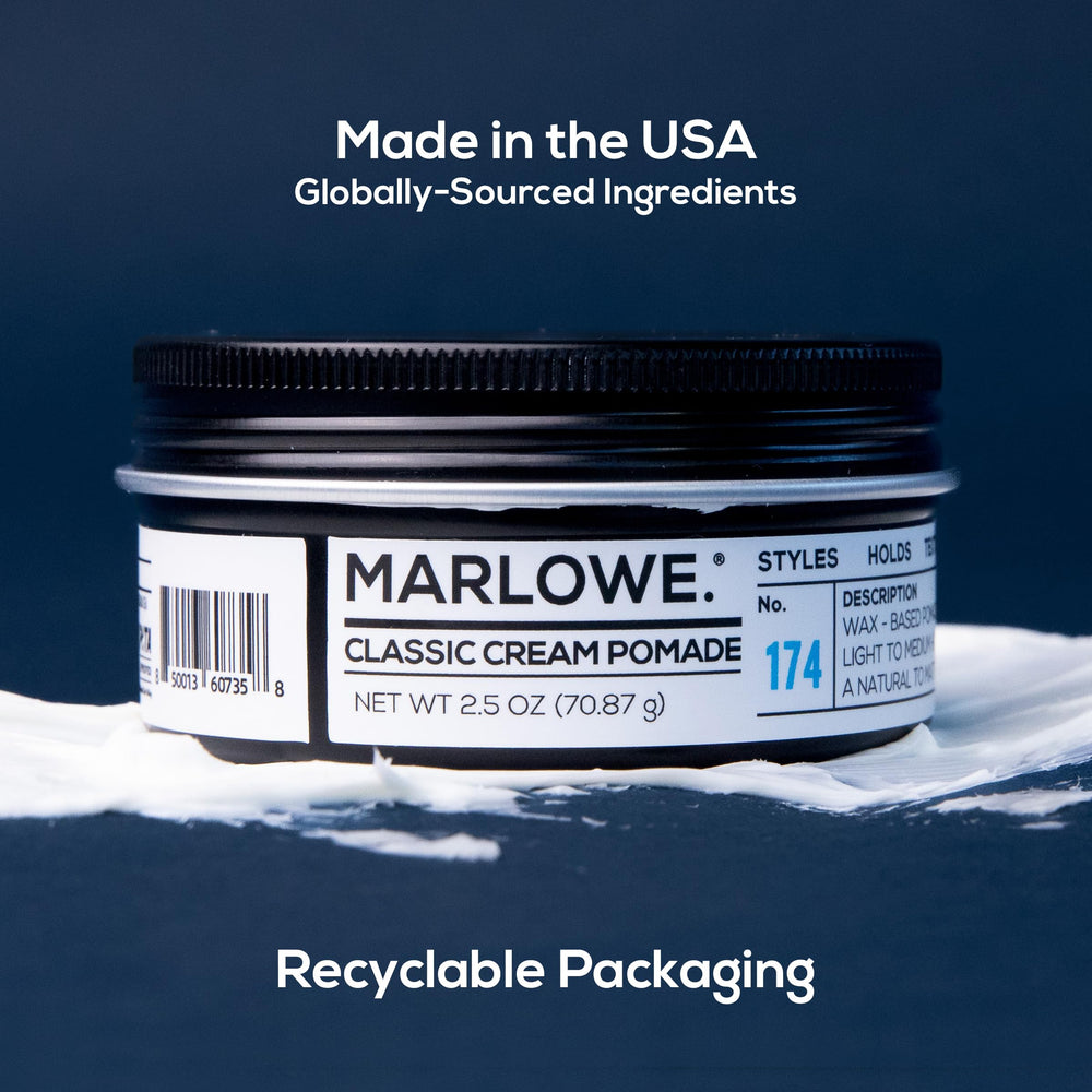 MARLOWE No. 174 Pomade Creme — senteur pin et agarwood idéale pour démarquer.