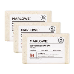 MARLOWE No.102 savon exfoliant Oud Wood, gommage pour peau lisse et revitalisée