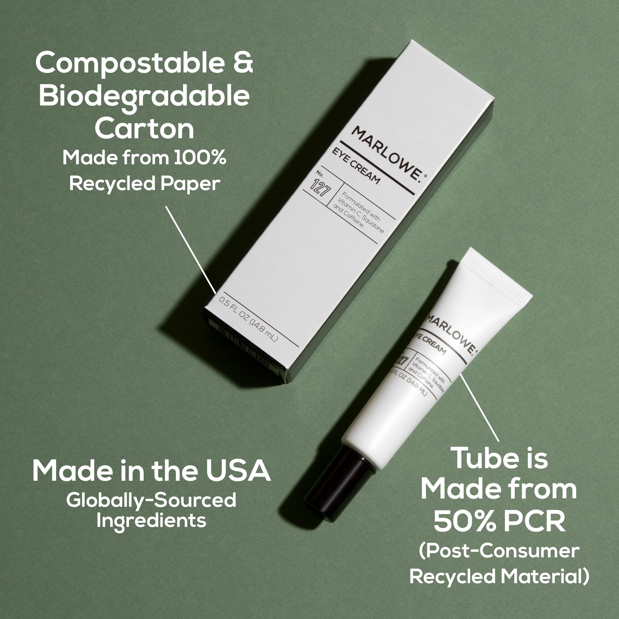 MARLOWE No.127 cream texture closeup conveys lightweight, quick absorption