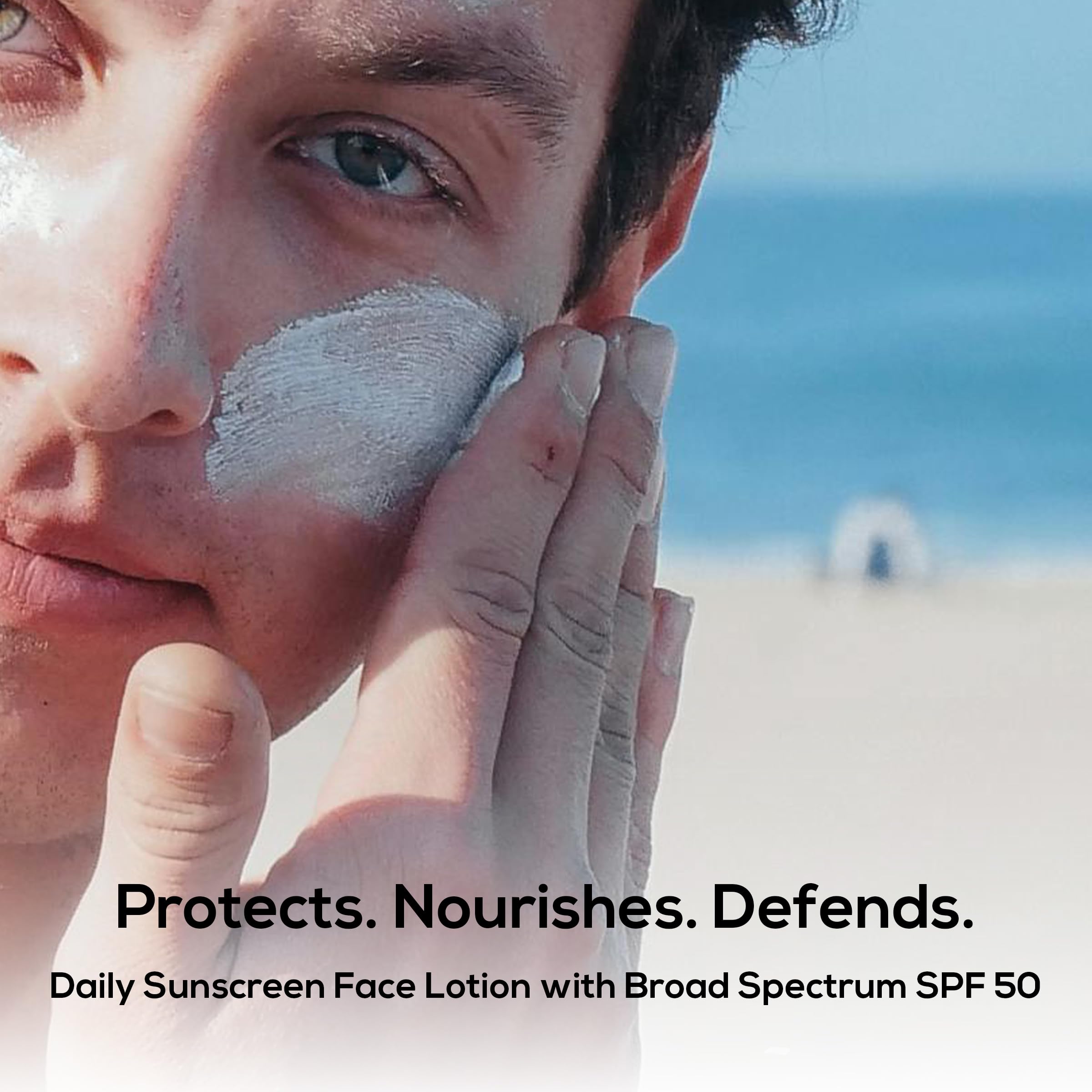 MARLOWE No 128 SPF 50 lightweight texture highlights fast absorption for comfortable skin
