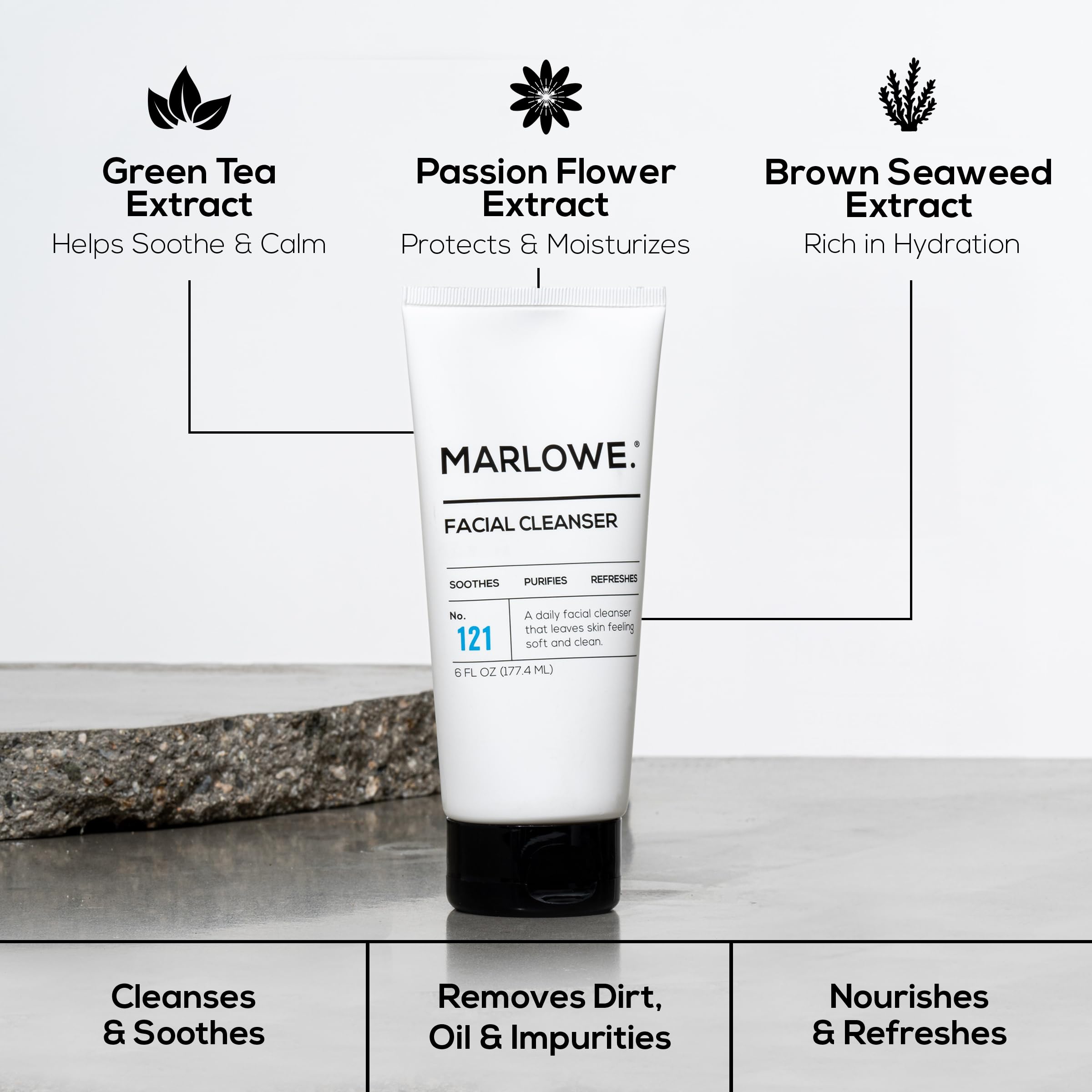 MARLOWE sans SLS et parabènes, formulation respectueuse de la peau.