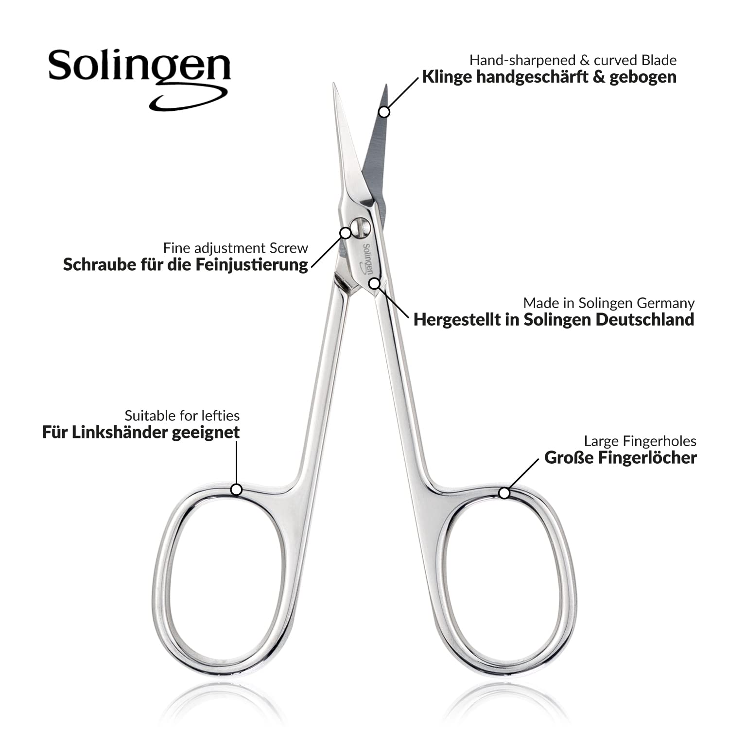 marQus ciseaux cuticule – étui imitation cuir inclus pour voyage pratique