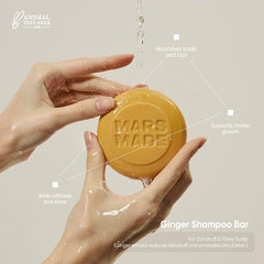 Mars Made barre-shampoing huile-d-olive nourrissante pour des longueurs douce et souples.