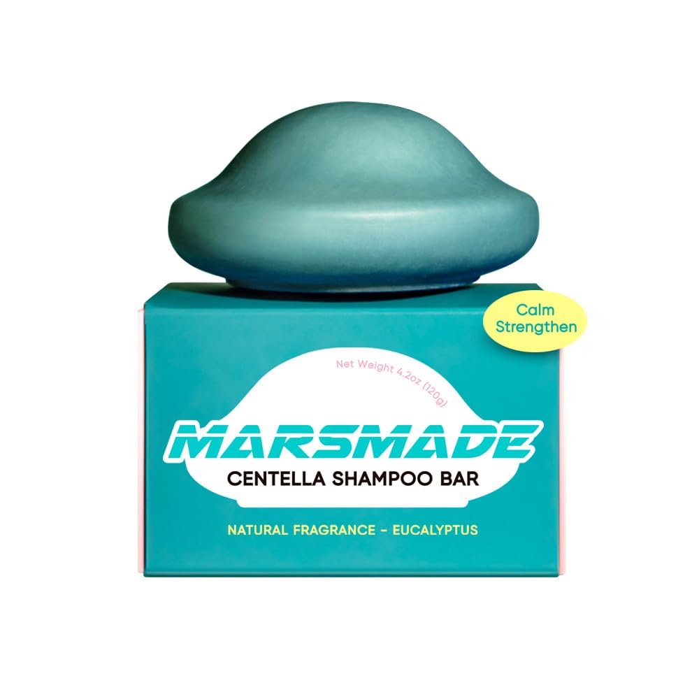 MARS MADE Centella-Shampoing-Barre: avant-après, cheveux plus doux et cuir chevelu apaisé.