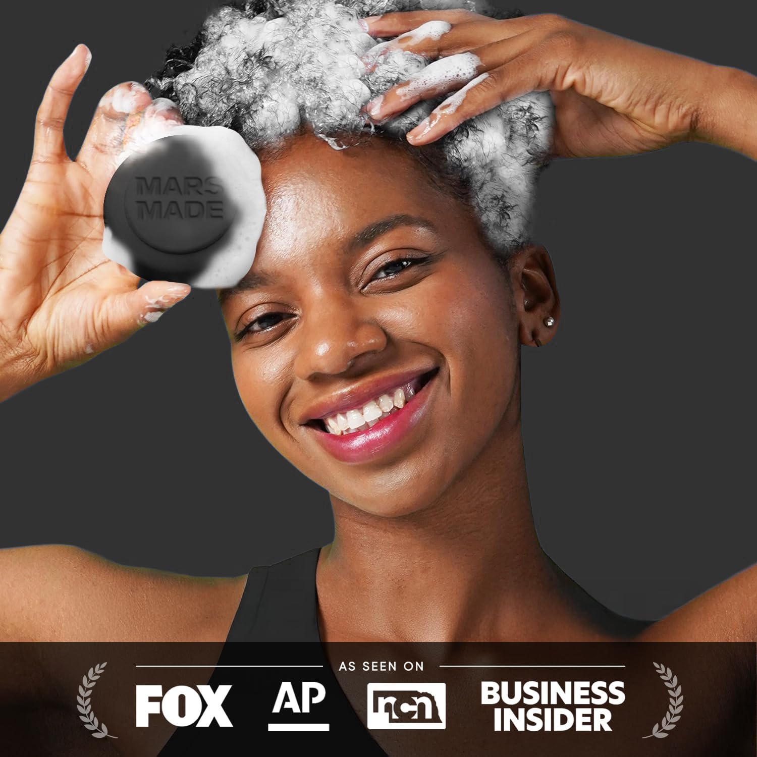 Mars Made Charcoal Shampoo Bar 2.0 – hydratation durable grâce au Sea Grape