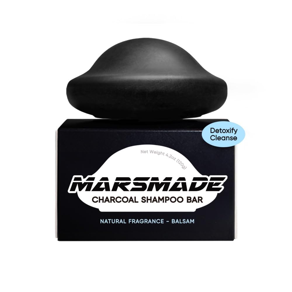 Mars Made Charcoal Shampoo Bar 2.0 – mousse cremeuse nettoyante pour cuir chevelu