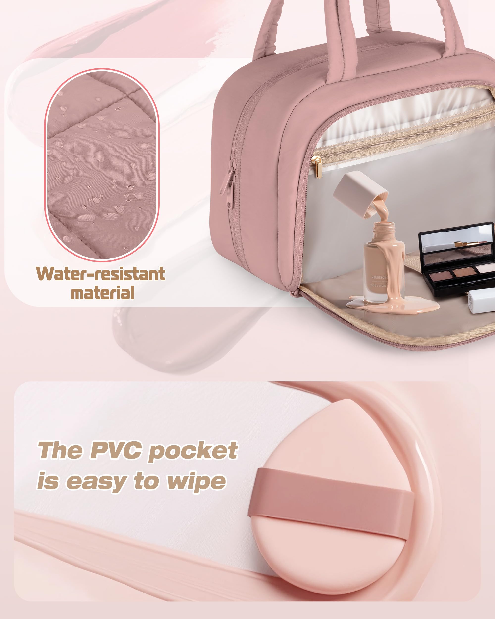 Dimensions compactes du Marscamd sac de toilette, facile à glisser en cabine