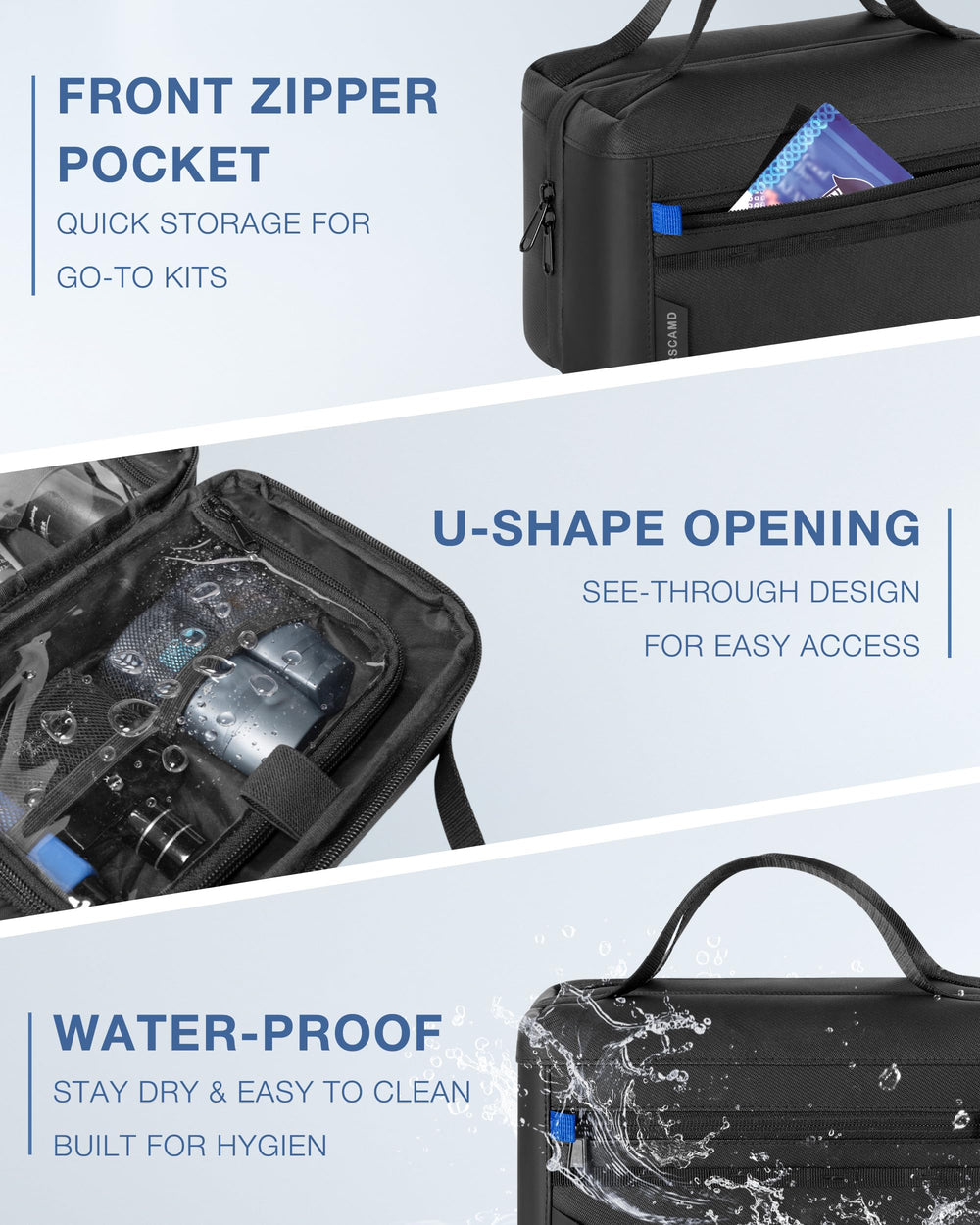Marscamd Trousse avec cube voyage inclus pour petits essentiels.