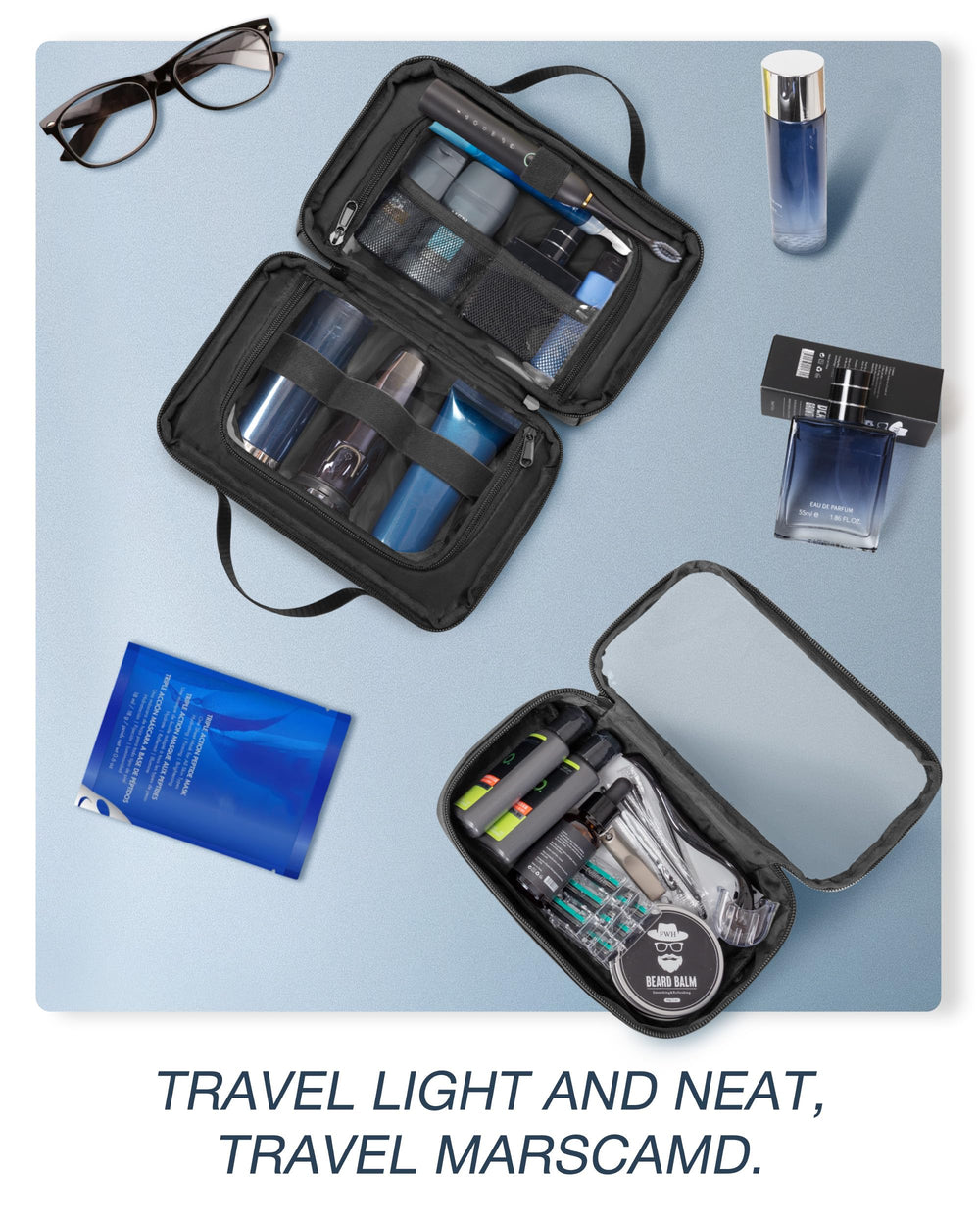 Marscamd Trousse résistante à l'eau pour usage quotidien et lors des déplacements.