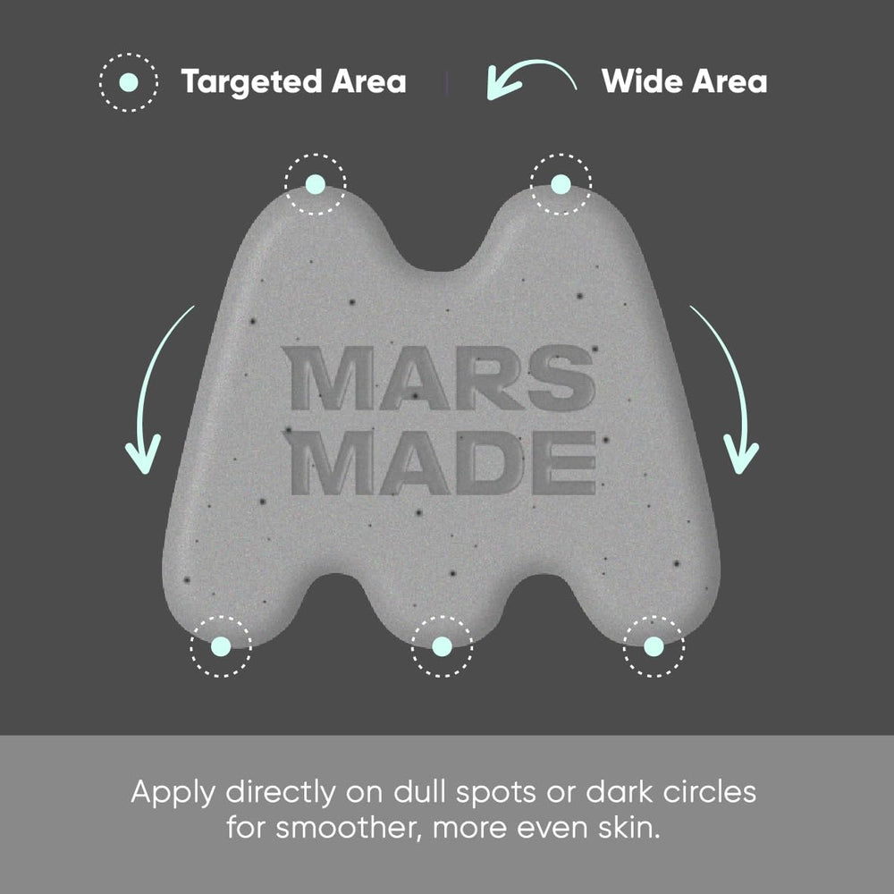 MARS MADE Niacinamide Bar Visage glisse sur zones rugueuses pour soin ciblé.