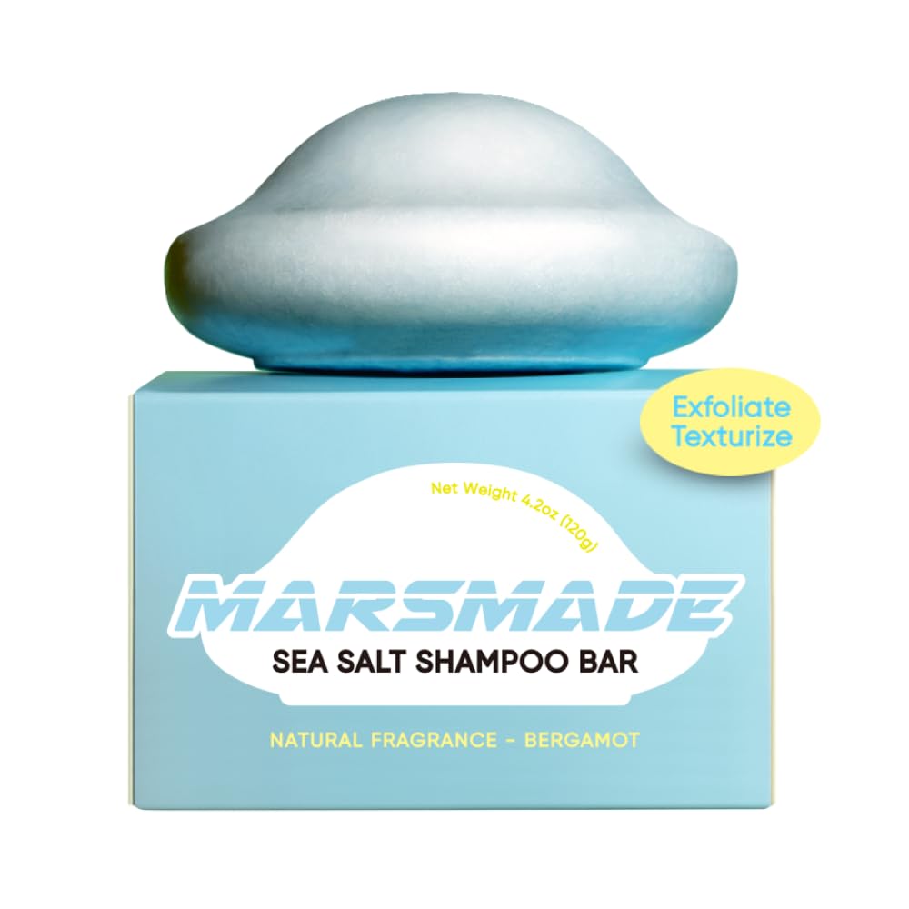 Mars Made Shampoing Solide au Sel Marin – texture naturelle et volume.