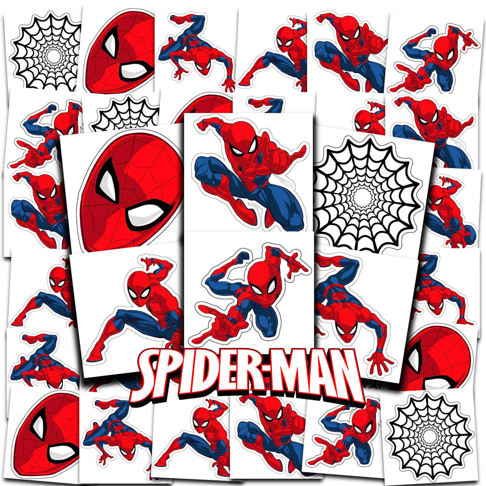 Tatouages Spiderman Marvel: pose emblématique, parfait pour fêtes et activités créatives