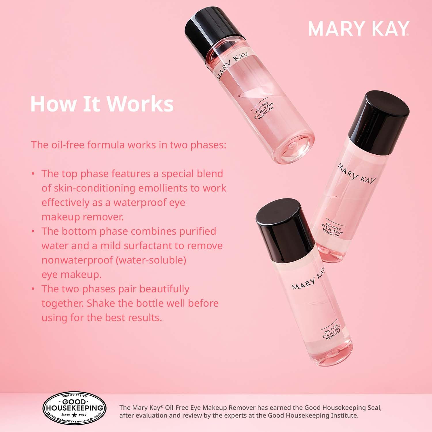 Mary Kay Démaquillant Yeux Sans Huile: retire le mascara résistant à l'eau sans effort