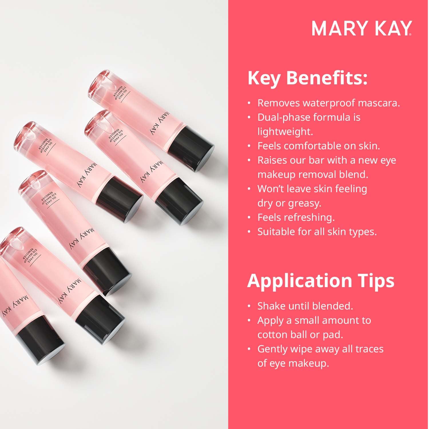 Mary Kay Démaquillant Yeux Sans Huile: texture légère qui glisse sur les paupières