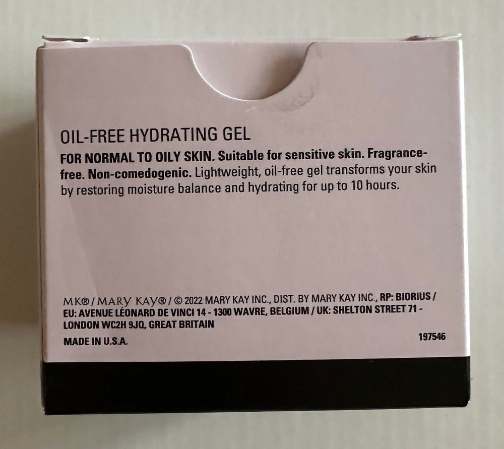 Notice Mary Kay claire pour l'utilisation optimale du gel hydratant sans huile