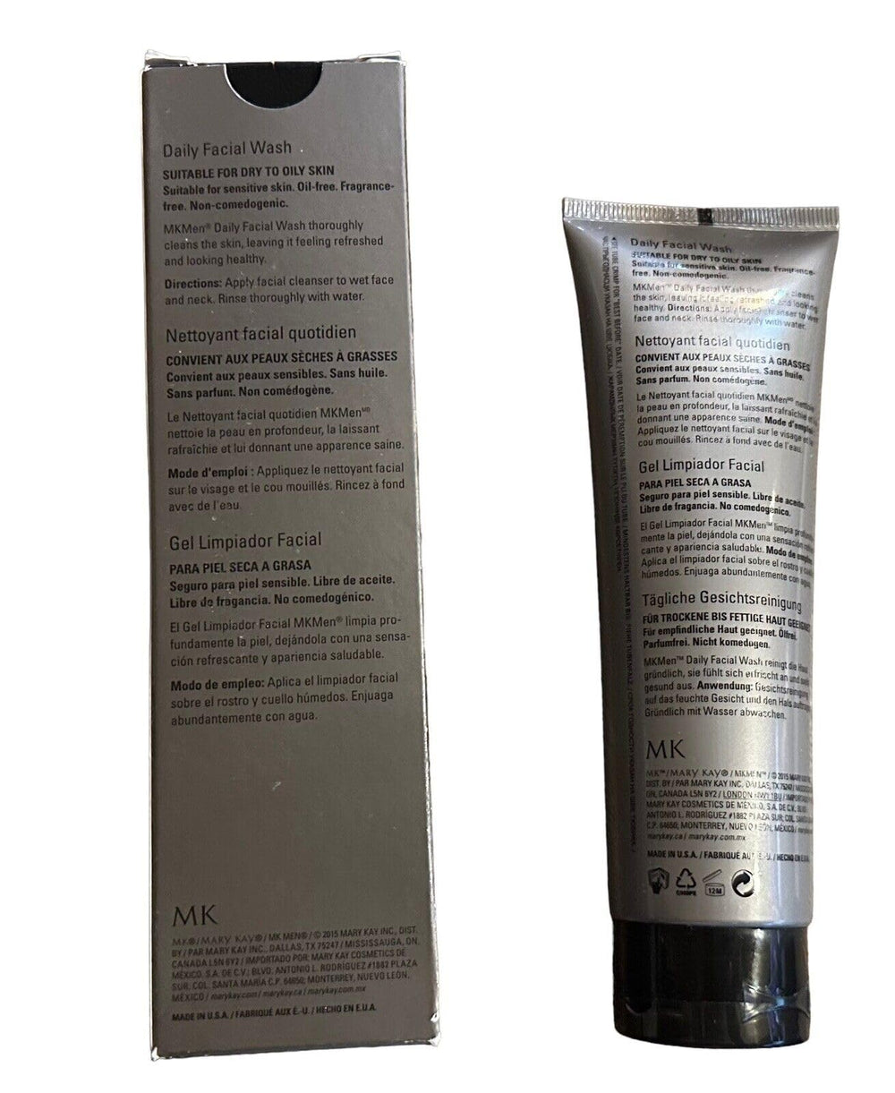 Routine simple avec Mary Kay MK Men pour peau nette après lavage.