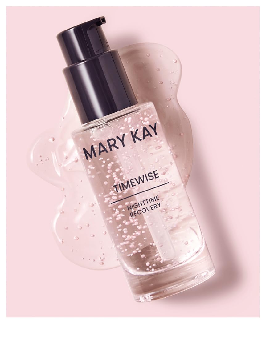 Mary Kay Timewise Récupération Nocturne, flacon, hydratation nocturne douce pour la peau.